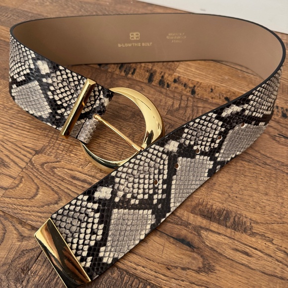 New B-Low The Belt Kate Python Revolve Size XS Leather Embossed - Picture 1 of 6
